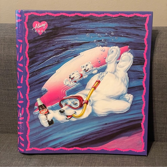 Coca Cola Other - Vintage Coca-Cola Polar Bear 3 Ring Binder 1996